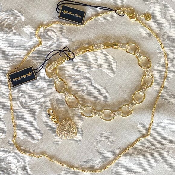 FAC 3 Piece AAA CZ Bracelet, Pendant & Necklace NWT - Picture 1 of 9